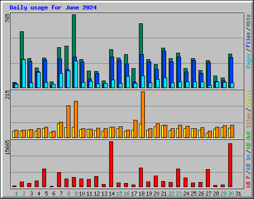 Daily usage for June 2024