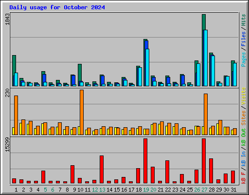 Daily usage for October 2024