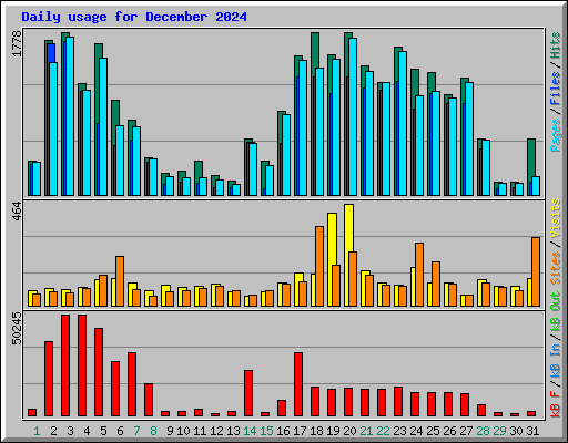 Daily usage for December 2024