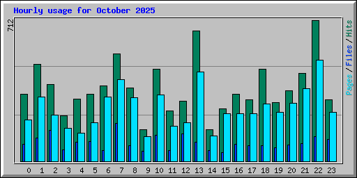 Hourly usage for October 2025